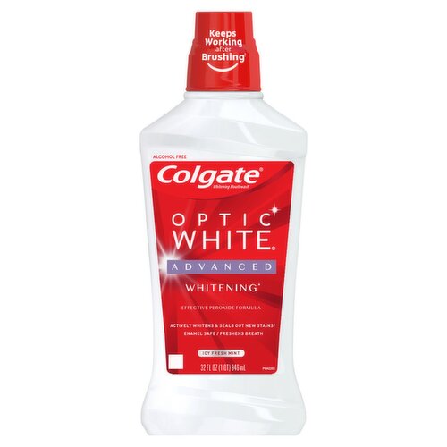 Colgate Optic White Whitening Mouthwash, Fresh Mint - 946 mL, 32 fl.oz.