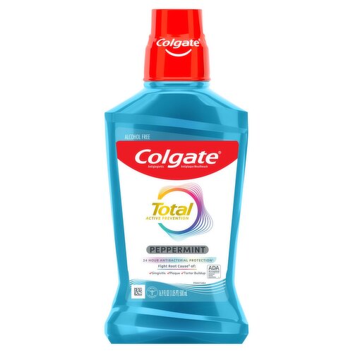 Colgate Total Peppermint Mouthwash, 16.9 fl oz