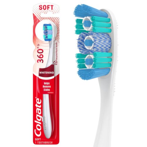 Colgate 360° Whitening Soft Toothbrush, 1 count