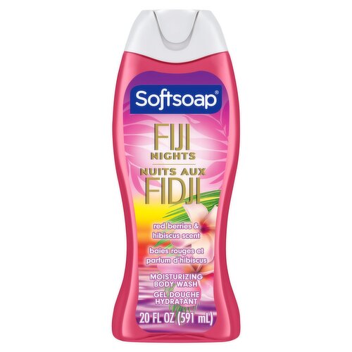 Softsoap Fiji Nights Red Berries & Hibiscus Scent Moisturizing Body Wash, 20 fl oz