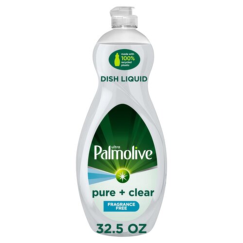 Palmolive Ultra Pure + Clear Fragrance Free Dish Liquid, 32.5 fl oz