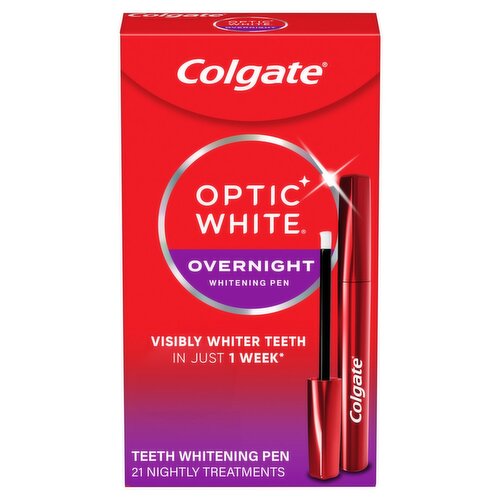 Colgate Optic White Overnight Teeth Whitening Pen, 0.08 fl oz