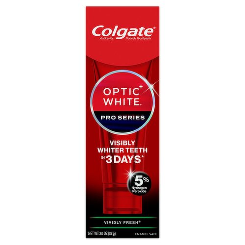 Colgate Optic White Vividly Fresh Pro Series Anticavity Fluoride Toothpaste, 3.0 oz