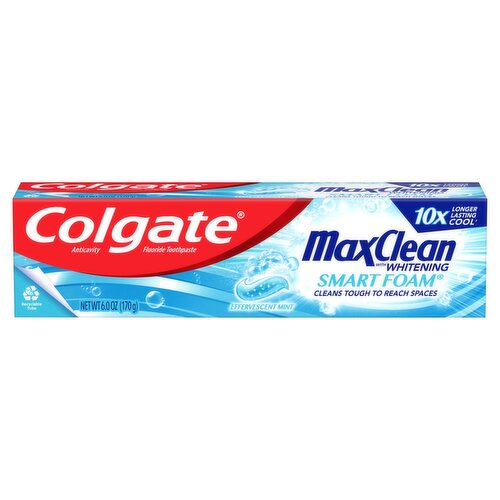 Colgate MaxClean Effervescent Mint Toothpaste, 6.0 oz