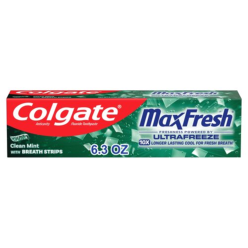 Colgate MaxFresh Clean Mint Anticavity Fluoride Toothpaste, 6.3 oz