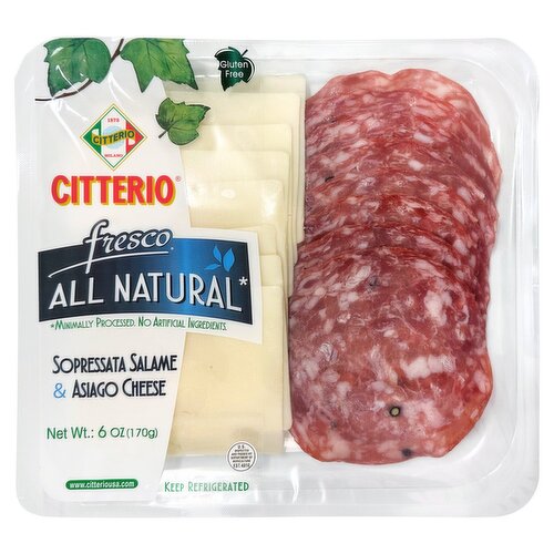 Citterio Fresco Sopressata Salame & Asiago Cheese, 6 oz