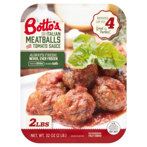 Botto's Italian Meatballs with Tomato Sauce, 32 oz