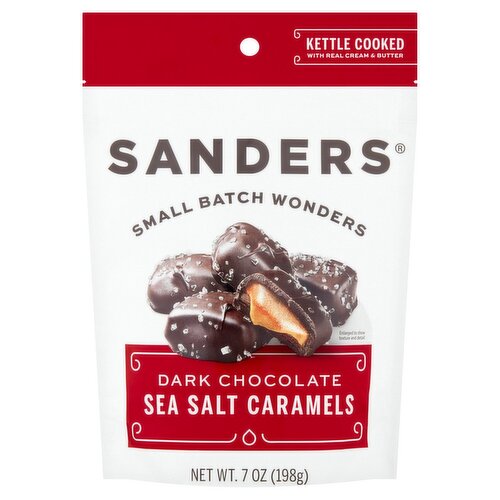 Sanders Dark Chocolate Sea Salt Caramels, 7 oz