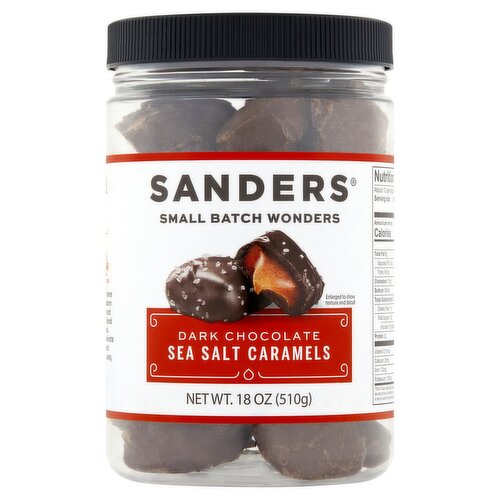 Sanders Dark Chocolate Sea Salt Caramels, 18 oz