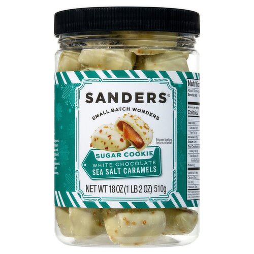 Sanders White Chocolate Sea Salt Caramels Sugar Cookie, 18 oz