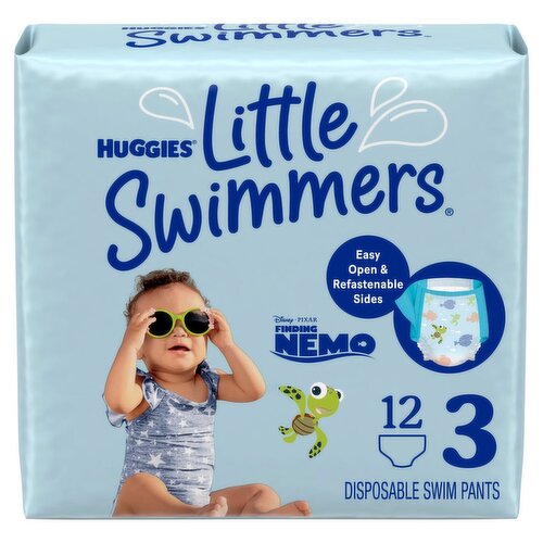Huggies Little Swimmers Disney-Pixar Finding Nemo Disposable Swim Pants, Size 3, 16-26 lb, 12 count