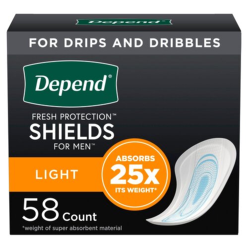 Depend for Men Light Shields, 58 count