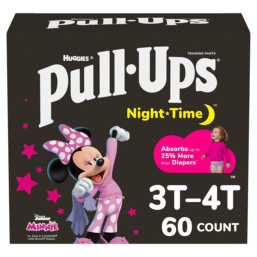 Huggies Pull-Ups Night Time Training Pants, 3T-4T, 32-40 lbs, 60 count
