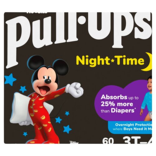 Huggies Pull-Ups Night Time Training Pants, 3T-4T, 32-40 lbs, 60 count