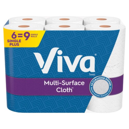 Viva Multi-Surface Cloth Choose-A-Sheet Towels, 83 2- ply sheets per roll, 6 count