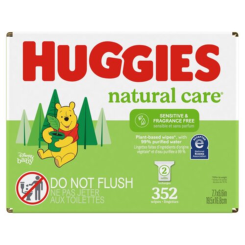 Huggies Natural Care Disney Sensitive & Fragrance Free Baby Wipes, 2 pack, 352 count 