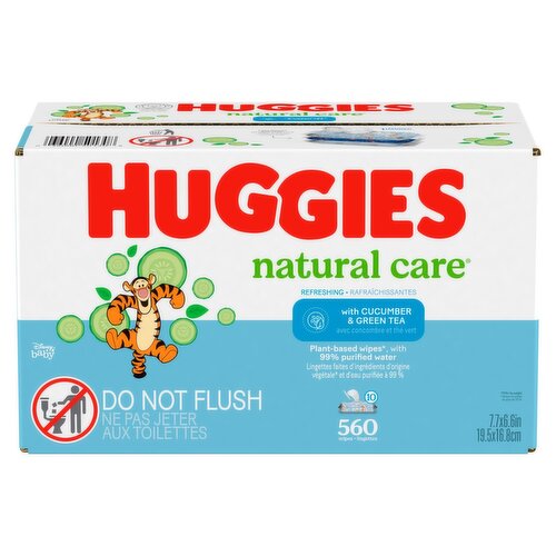 Huggies Natural Care with Cucumber & Green Tea Refreshing Wipes, 560 count