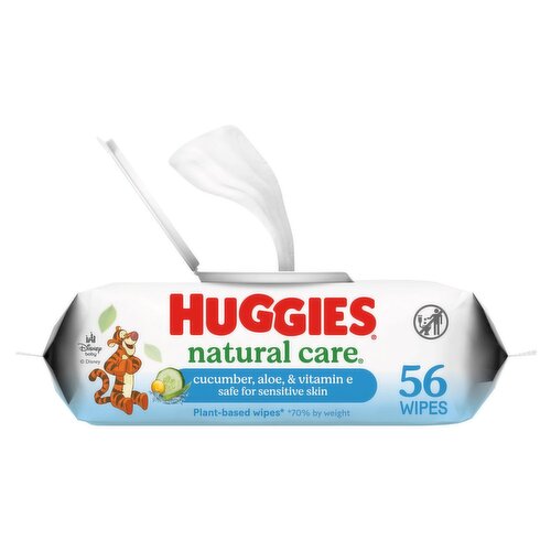 Huggies Natural Care Cucumber, Aloe, & Vitamin E Wipes, 56 count