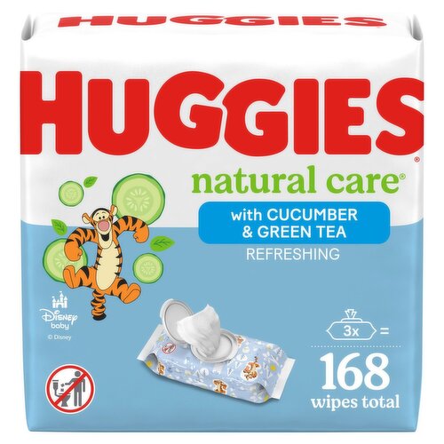 Huggies Natural Care Refreshing with Cucumber & Green Tea Wipes, 168 count