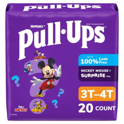 Huggies Pull-Ups Disney Jr. Mickey Potty Training Pants, Size 3T-4T, 32-40 lbs, 20 count