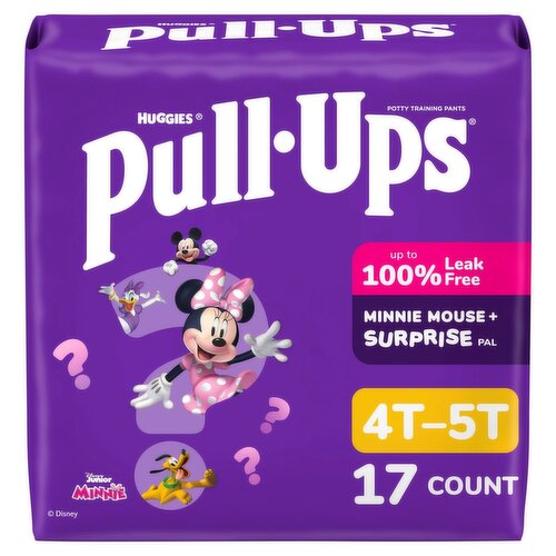 Huggies Pull-Ups Disney Jr. Minnie Potty Training Pants, Size 4T-5T, 38-50 lbs, 17 count
