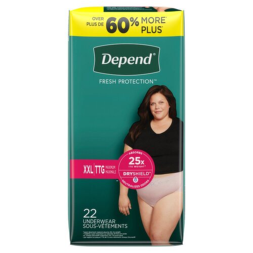 Depend Fresh Protection Maximum Underwear, XXL, 22 count