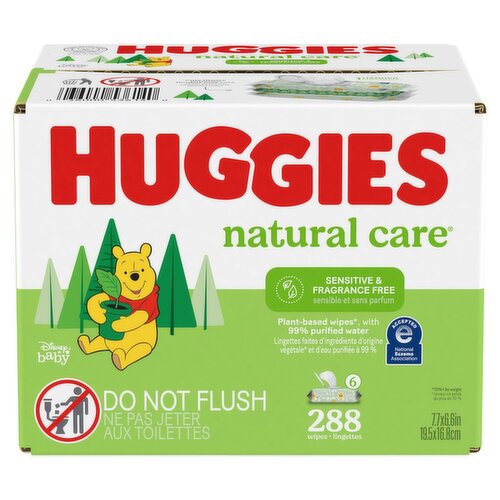 Huggies Natural Care Sensitive Fragrance Free Baby Wipes, 288 count