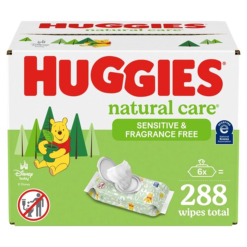 Huggies Natural Care Sensitive & Fragrance Free Wipes, 288 count