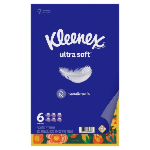 Kleenex Ultra Soft Tissues, 120 count, 6 pack