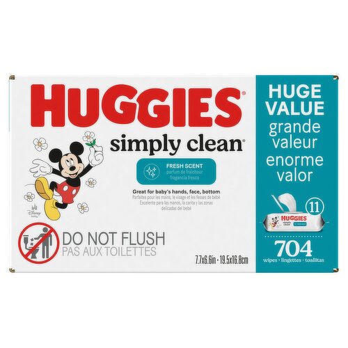 Huggies Simply Clean Fresh Scent Wipes, 704 count