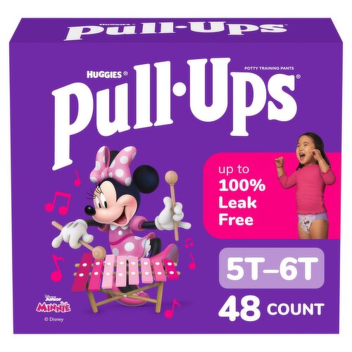 Huggies Pull-Ups Disney Junior Minnie Potty Training Pants, Size 5T-6T, 46-60 lbs, 48 count