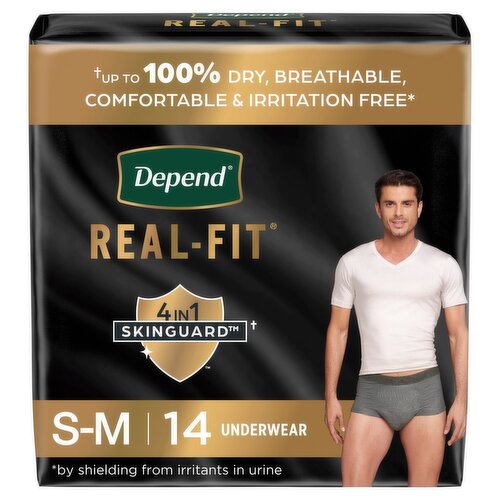 Depend Real-Fit Maximum Underwear, S-M, 14 count