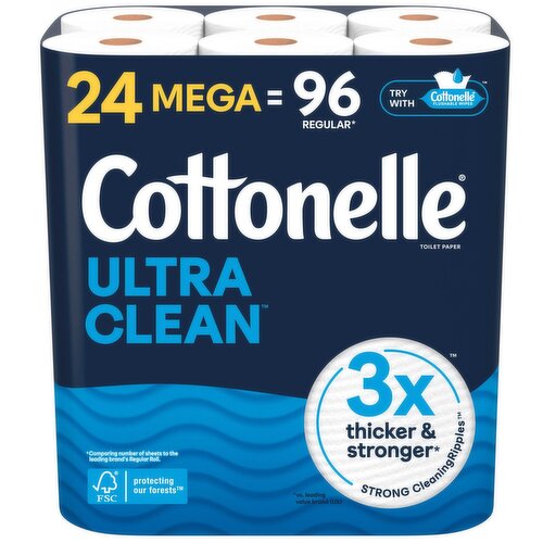Cottonelle Ultra Clean Toilet Paper, 24 count
