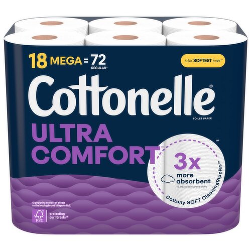 Cottonelle Ultra Comfort Toilet Paper, 18 count