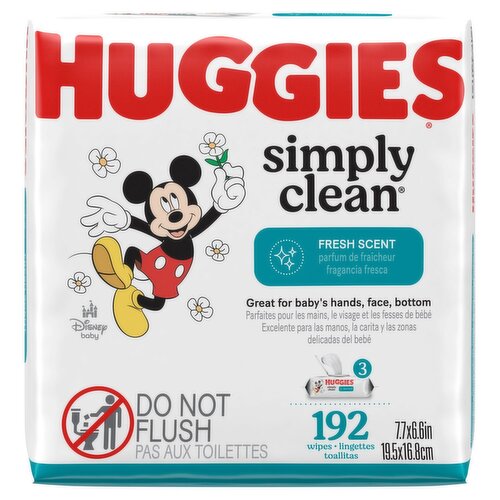 Huggies Simply Clean Fresh Scent Wipes, 192 count