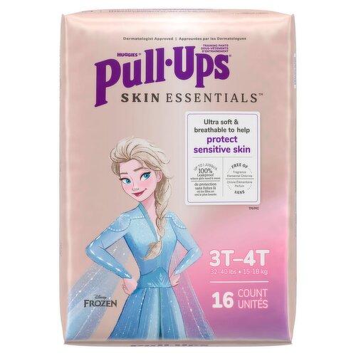 Huggies Pull-Ups Skin Essentials Training Pants, 3T-4T, 32-40 lbs, 16 count