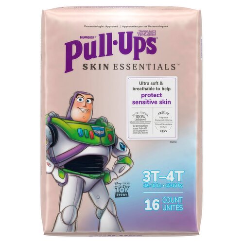 Huggies Pull-Ups Skin Essentials Training Pants, 3T-4T, 32-40 lbs, 16 count