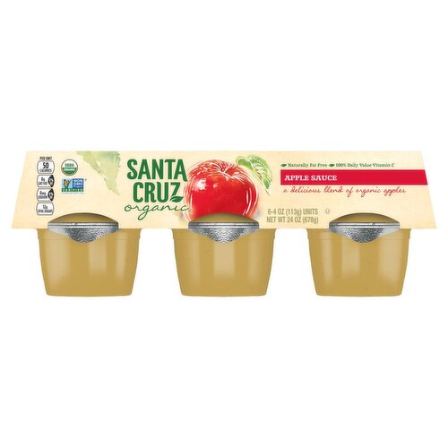 Santa Cruz Organic Apple Sauce, 4 oz, 6 count