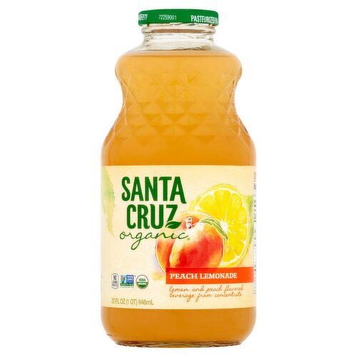 Santa Cruz Organic Peach Lemonade, 32 fl oz