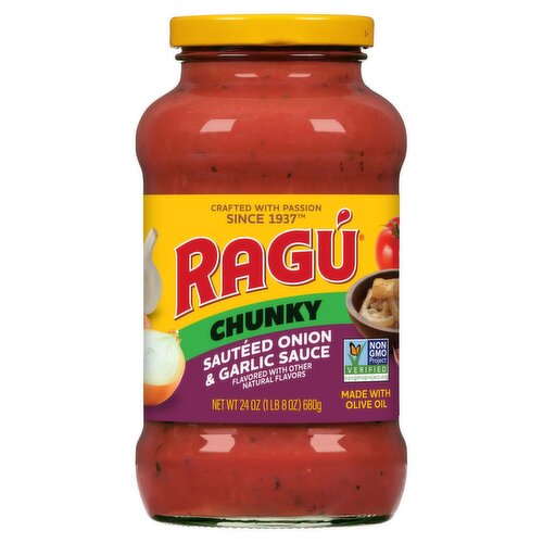 Ragú Chunky Sautéed Onion & Garlic Sauce, 24 oz