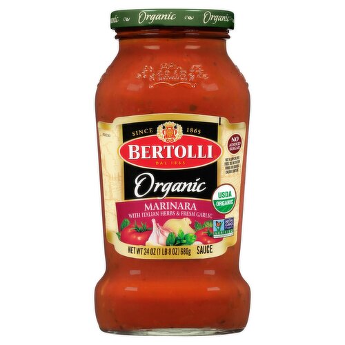 Bertolli Organic Marinara Sauce with Italian Herbs & Fresh Garlic, 24 oz