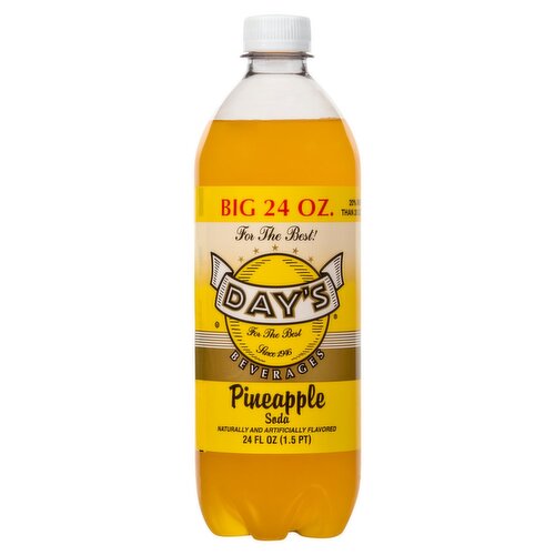 Day's Pineapple Soda, 24 fl oz