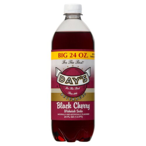 Day's Black Cherry Wishniak Soda, 24 fl oz