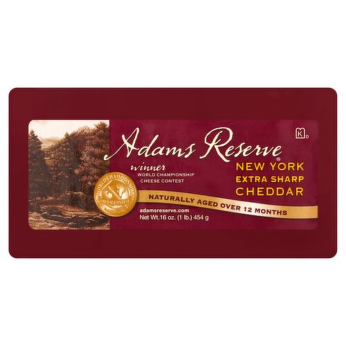 Adams Reserve New York Extra Sharp Cheddar Cheese, 16 oz