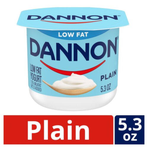 Dannon Plain Low Fat Yogurt, 5.3 oz