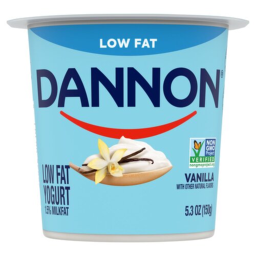 Dannon Vanilla Low Fat Yogurt, 5.3 oz