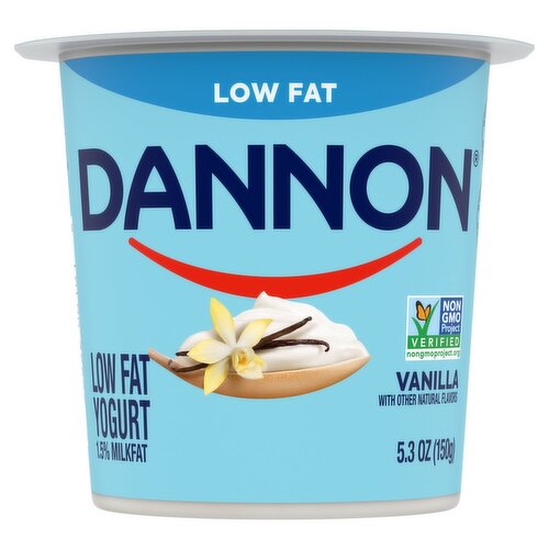 Dannon Vanilla Lowfat Yogurt, 5.3 oz