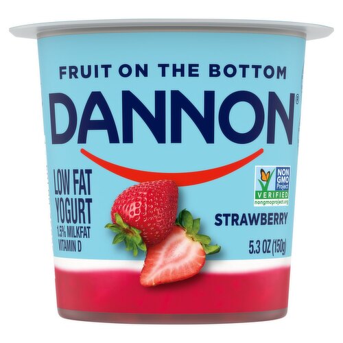 Dannon Fruit on the Bottom Strawberry Lowfat Yogurt, 5.3 oz