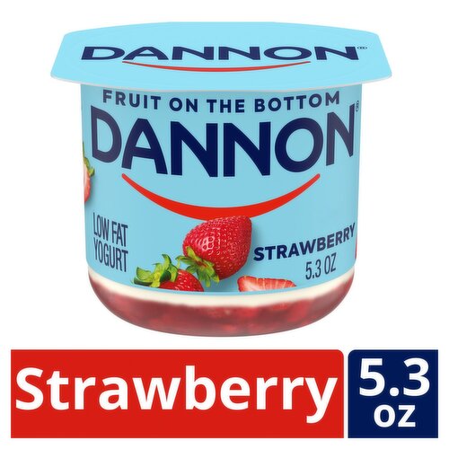 Dannon Fruit on the Bottom Strawberry Lowfat Yogurt, 5.3 oz