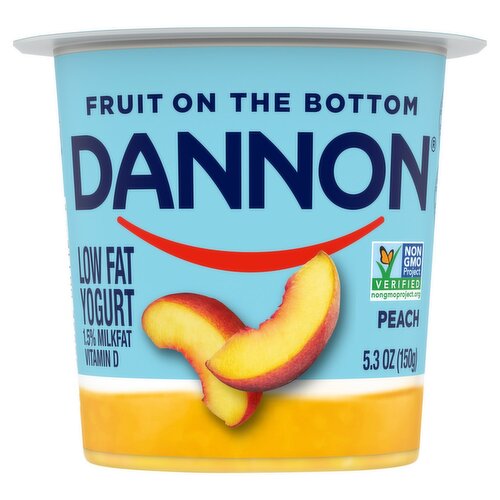 Dannon Peach Low Fat Yogurt, 5.3 oz